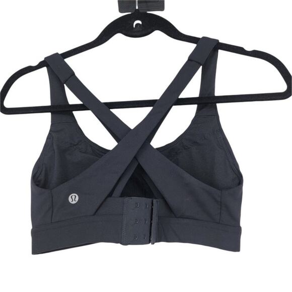 Lululemon Black Criss Cross Back Stash It All Bra Sports Bra Size 6 C/D - Picture 4 of 4